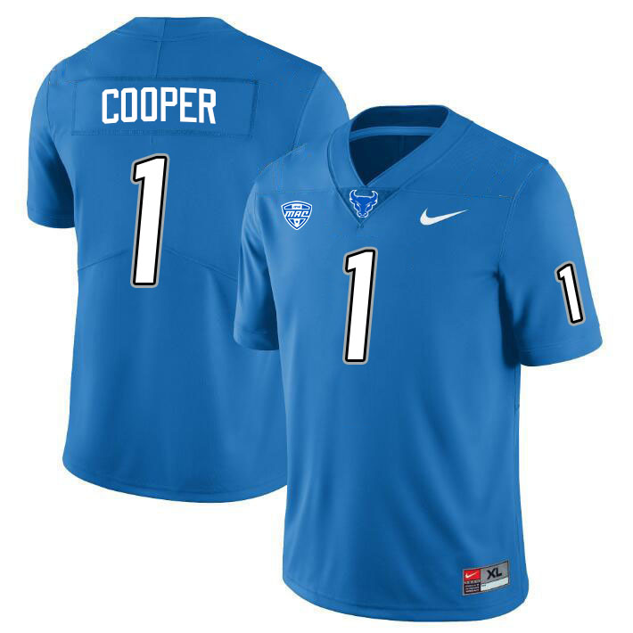 Marquis Cooper UB Bulls Jersey,University Of Buffalo Bulls #1 Marquis Cooper Jersey Youth-Blue